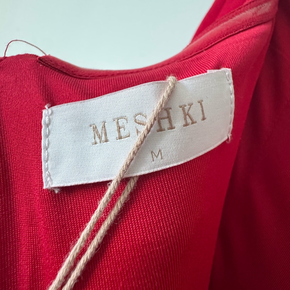 Meshki Rachel Maxi Split Front Dress Red - Size M - Picture 12 of 15